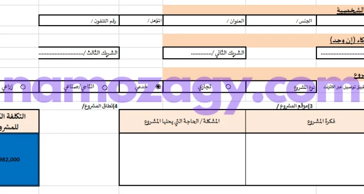 نموذج دراسة جدوى جاهز مجانا
