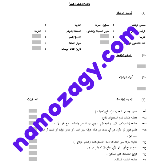 وصف وظيفي