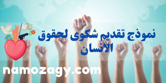 نموذج تقديم شكوى لحقوق الانسان